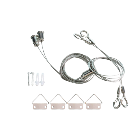 Medinah Power | 2-Cable Suspension Kit for DPS LED Backlit Panels | White
