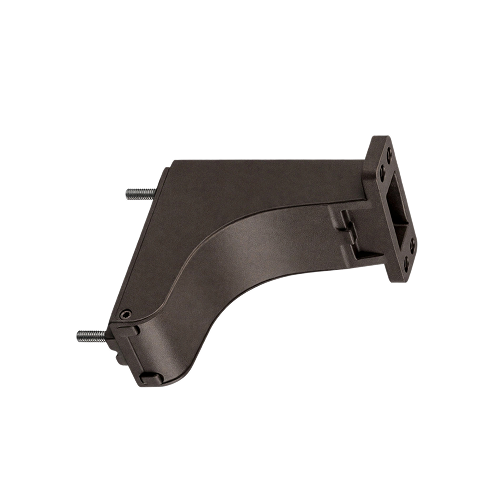 A dark brown metal mounting bracket with threaded studs, shown on a solid white background.
