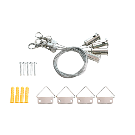 Medinah Power | 4-Cable Suspension Kit for DPS LED Backlit Panels | White