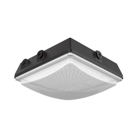 G-Lite | LED-3946 Series LED Canopy Light W/Photocell | Up to 8263 Lumens | CCT & Wattage Selectable | 120 - 277V | Bronze