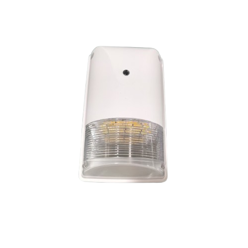 MWP series fixture with a clear ribbed lens shown against a plain white background.