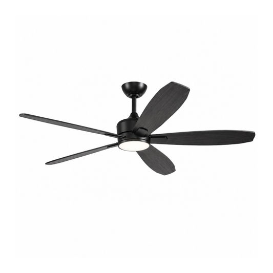 Medinah Power | 1200 Lumens | ASPN56 Series | 18W | CCT Selectable | 6-Speed Selectable | Black Finish with Reversible Blades