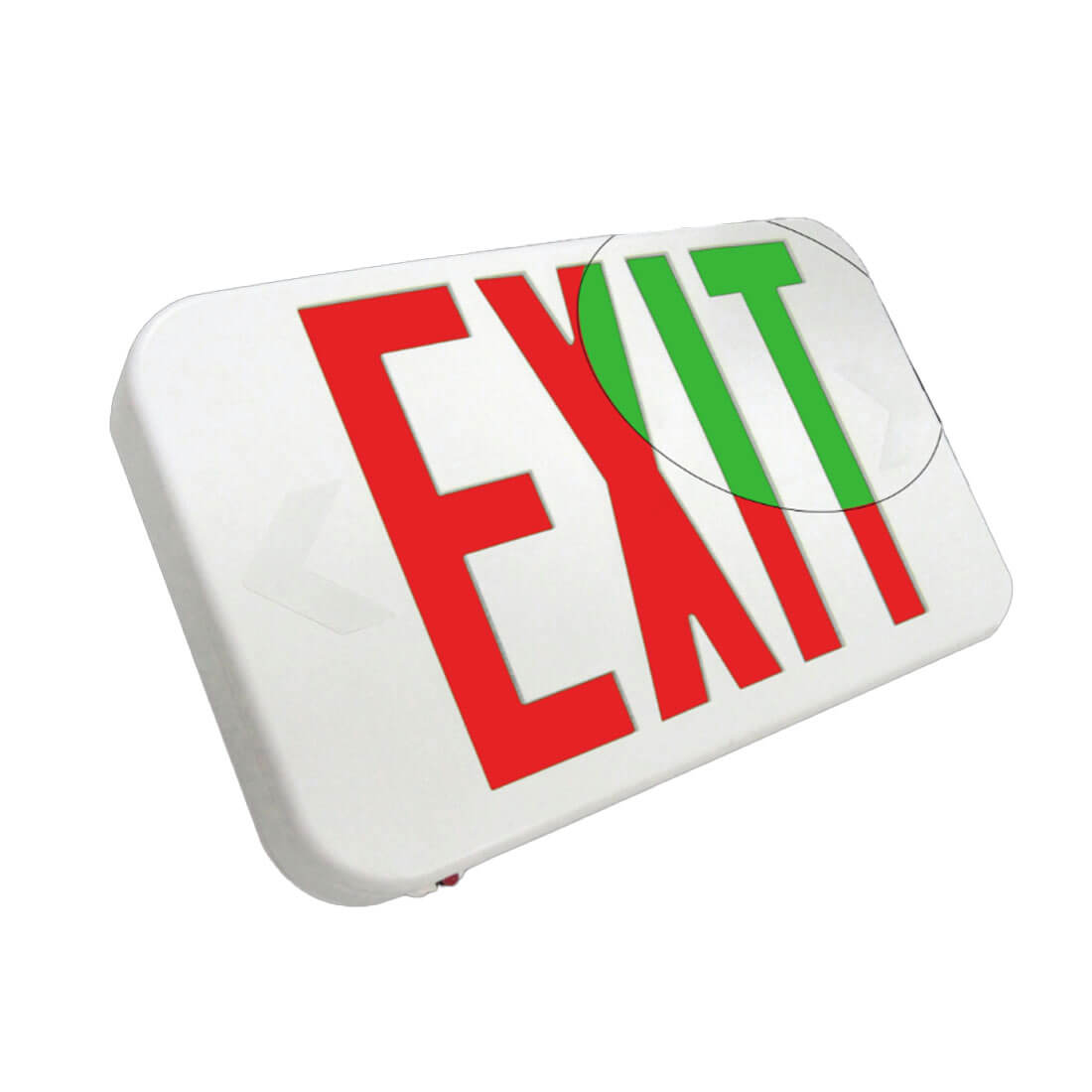 C-Lite Compact LED Exit Sign | Battery Backup | Red & Green Letters | Black or White