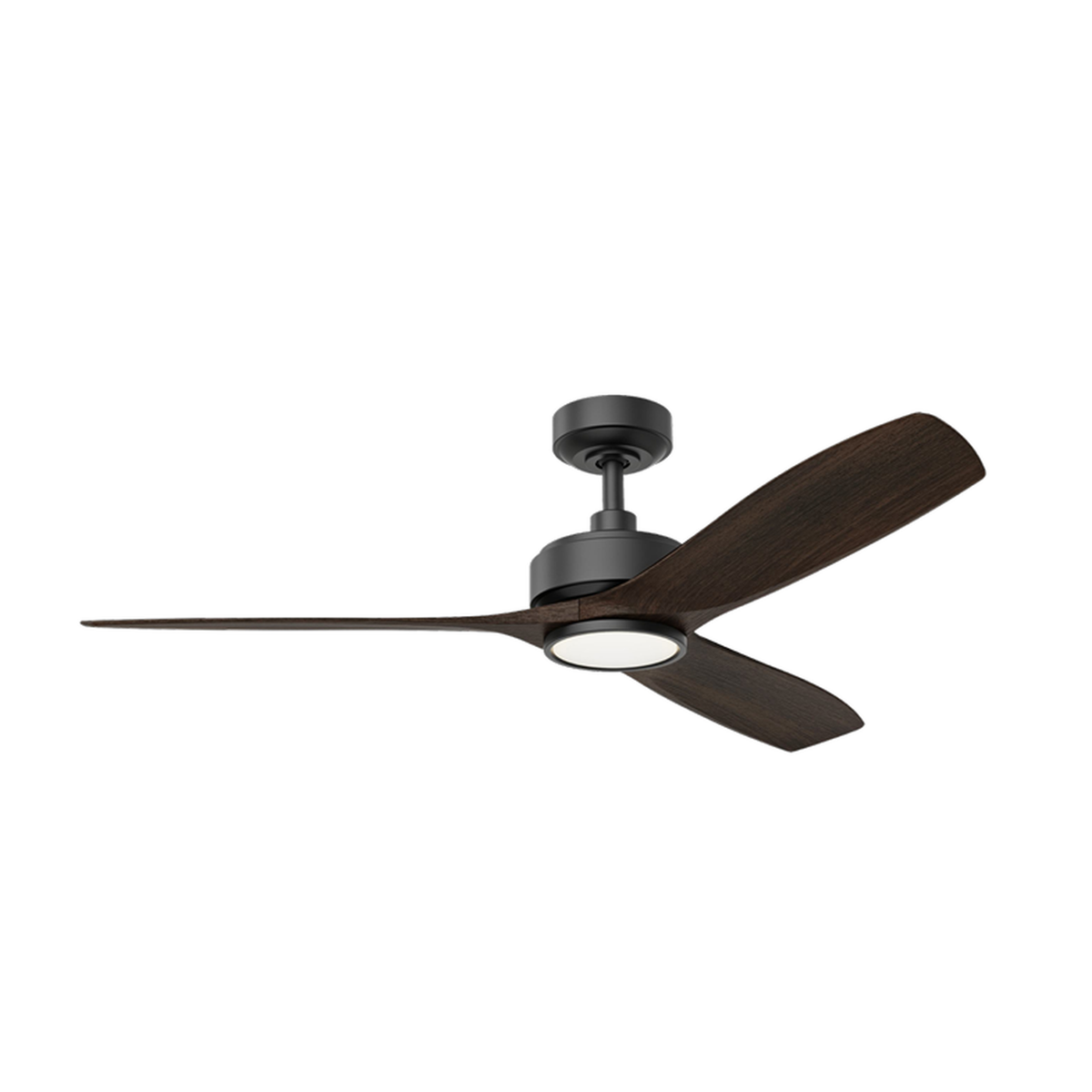Medinah Power | 1200 Lumens | YUMA2 Series | 18W | CCT Selectable | 6-Speed Selectable | Black  Finish with Brownwood Blades