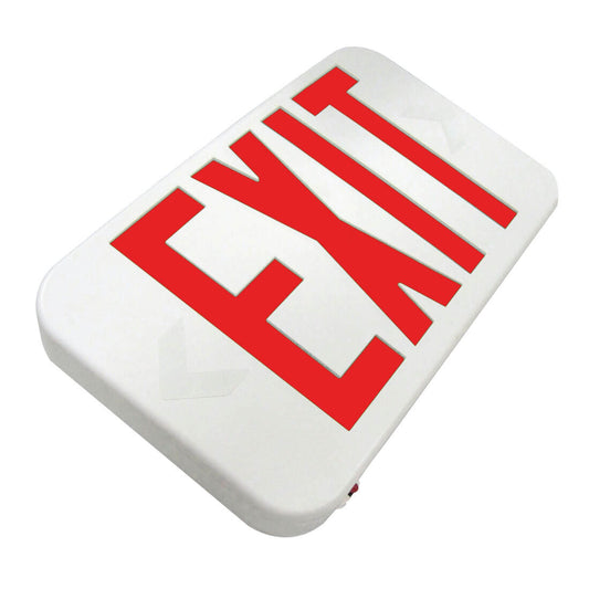 C-Lite Compact LED Exit Sign | Battery Backup | Red Letters | Self-Test | Black or White