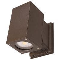 NICOR® LED Square Wall Sconce | OWCQ Series | Up or Down | 3000K | Bronze