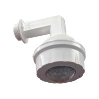 HD07VR Series PIR Motion Sensor with 90° Elbow | 39-foot Max. Height | Remote Required to Program | White