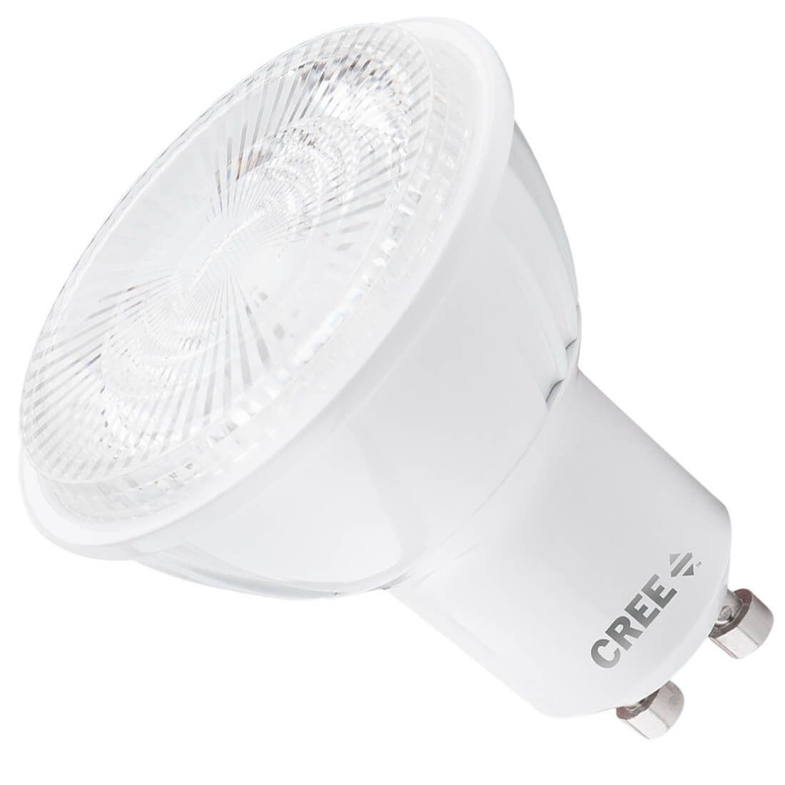 Cree Lighting Pro Series MR16 GU10 50W Equivalent LED Bulb, 35 Degree  Flood, 440 lumens, Dimmable, Bright White 3000K, 25,000 hour rated life,  90+ CRI